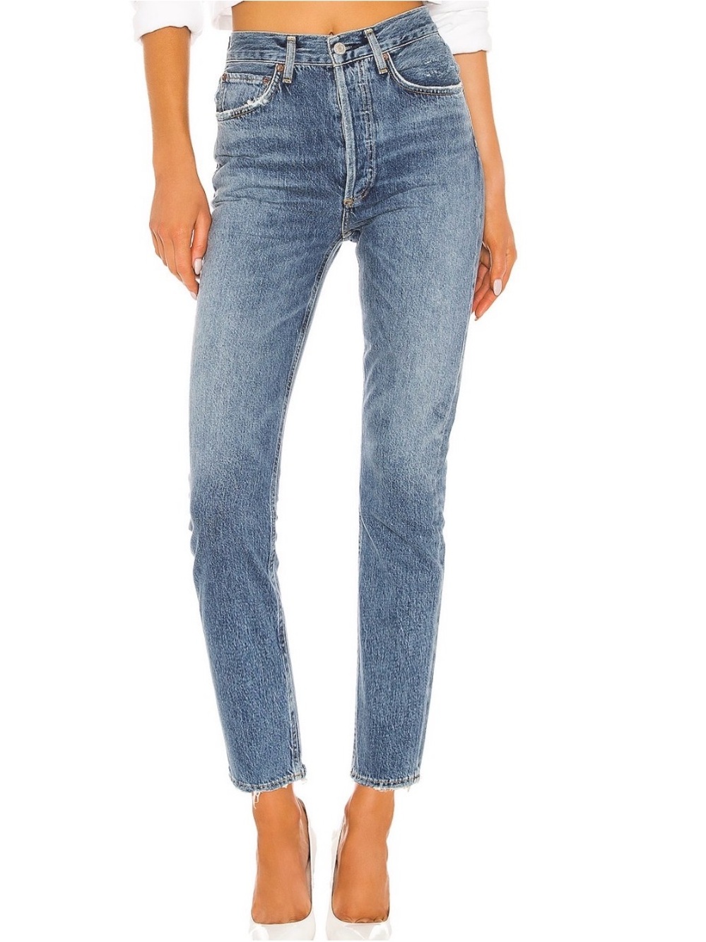 Agolde Riley High Rise Straight Crop Jeans Size 26